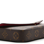 Monogram Pochette Felicie Chain Wallet Fuchsia