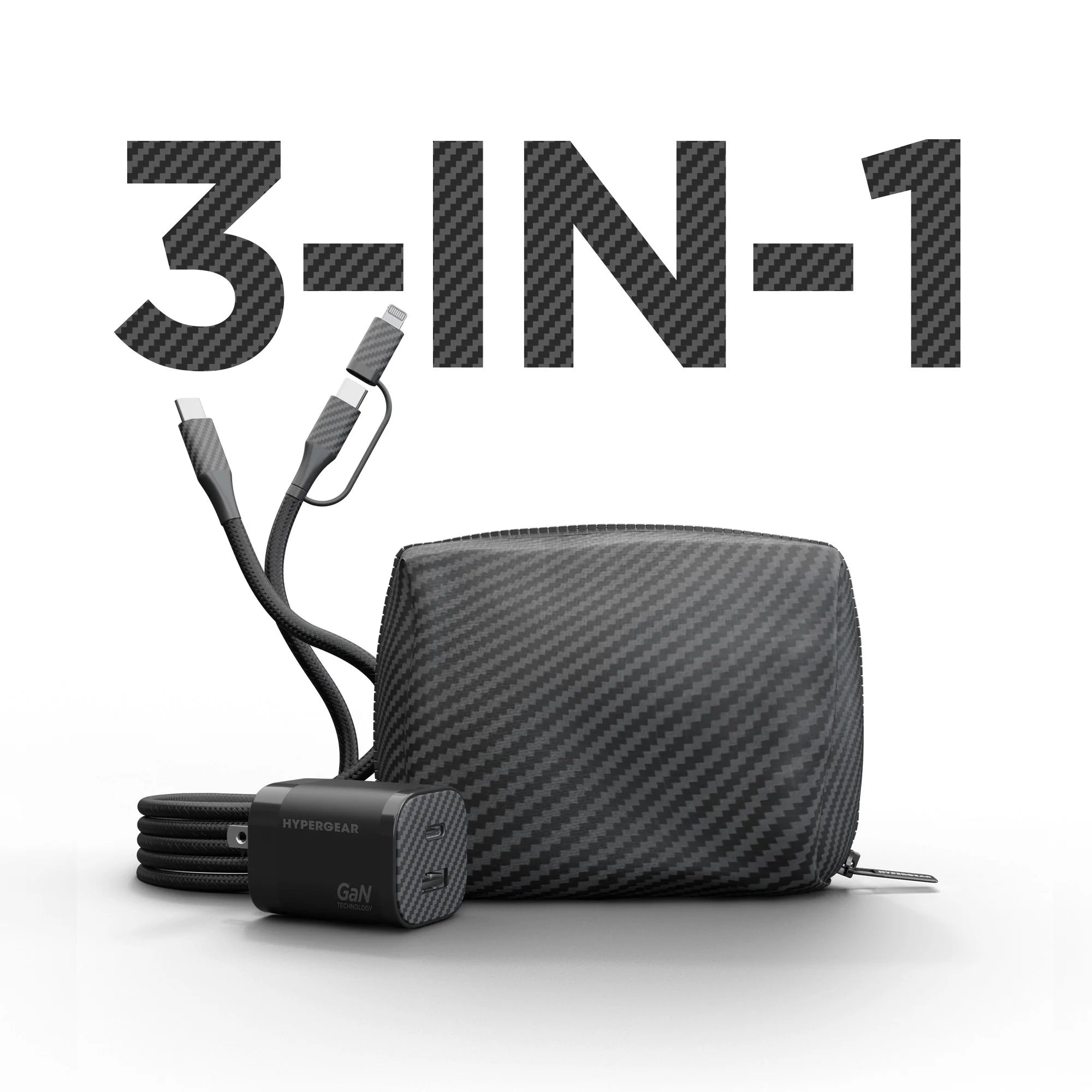 Techcessories 30W USB-C PD Charging Kit with Travel Pouch
