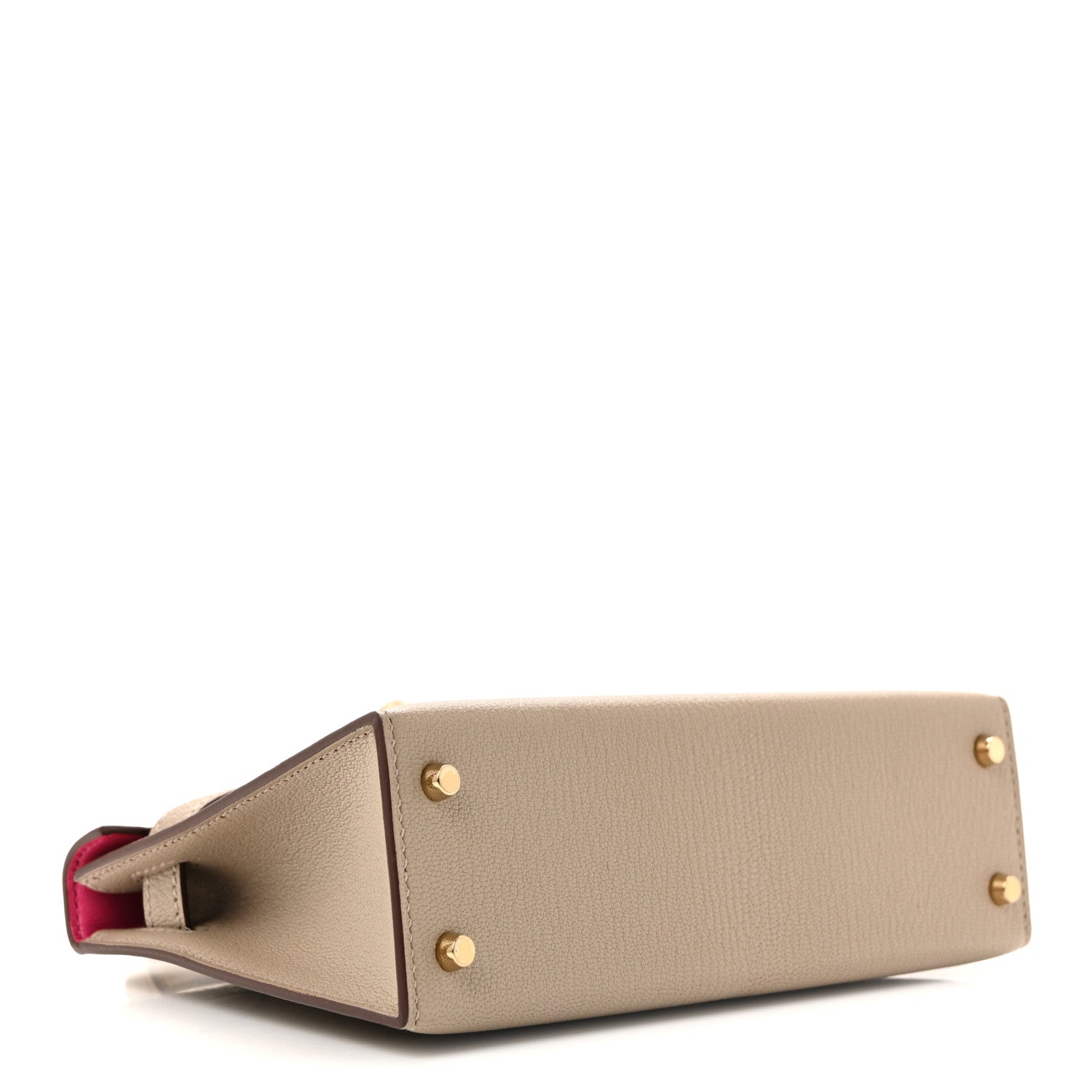 Chevre Mysore Horseshoe Mini Kelly Sellier 20 Gris Tourterelle Rose Mexico