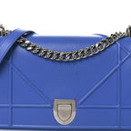 Smooth Calfskin Medium Diorama Flap Bag Blue