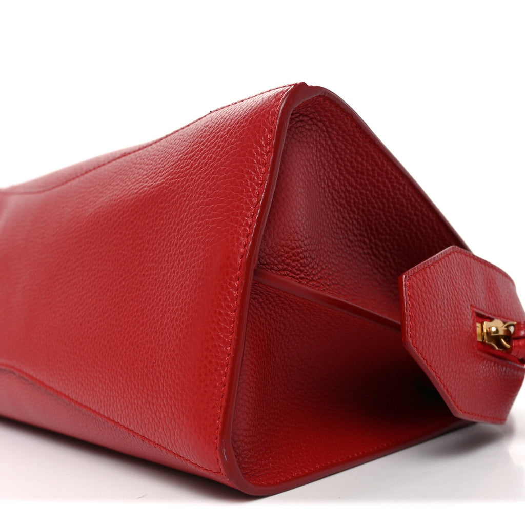Grained Calfskin Neo Classic Gold Hardware S City Medium Red