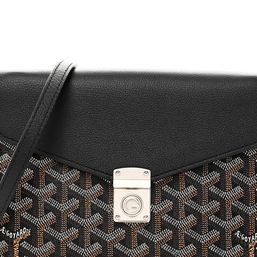 Goyardine Calfskin Chypre Wallet Pouch Black