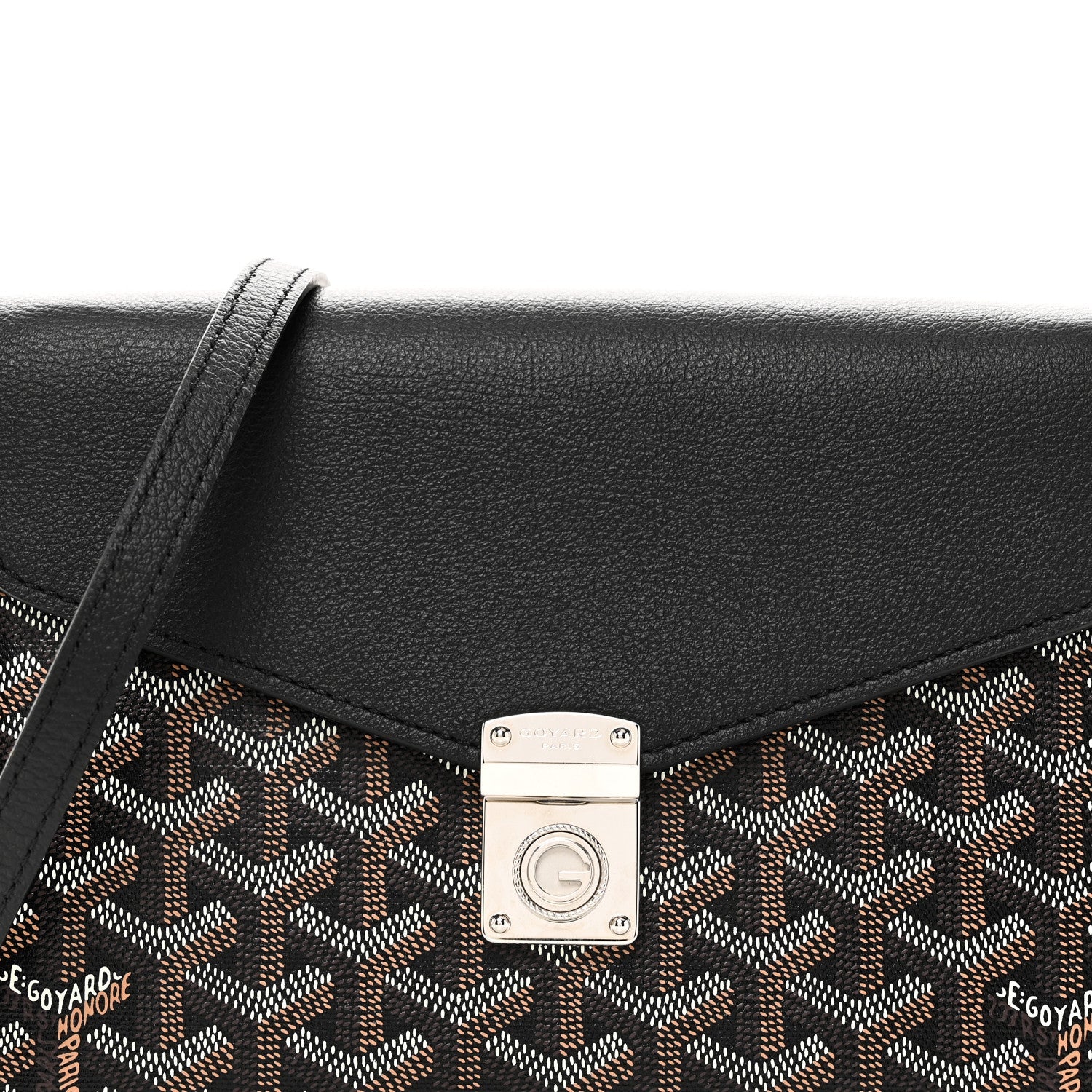 Goyardine Calfskin Chypre Wallet Pouch Black