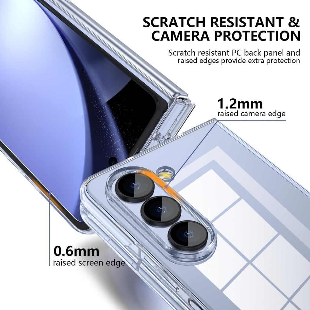 Entronix Case Compatible with Galaxy Z Fold 7 - [Hard Back] Clear Cover