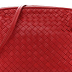 Nappa Intrecciato Nodini Crossbody Messenger Red
