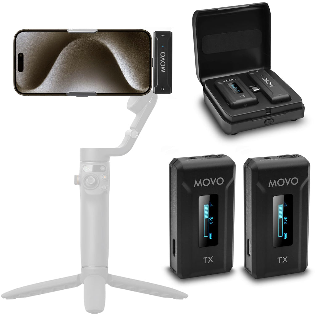 Movo WMX-2-C-DUO USB-C Dual Wireless Lav Mics