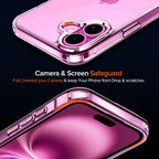 Entronix Bundle Compatible with iPhone 16 Plus - [Hard] Clear Case & 2 Clear Clear Screen Protectors