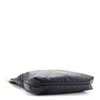Shiny Calfskin Quilted Chanel 22 Navy Blue