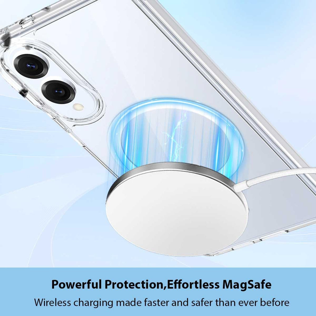 Entronix [Magnetic] Case Compatible with Galaxy S25 Edge - [Hard Back] Slim Clear
