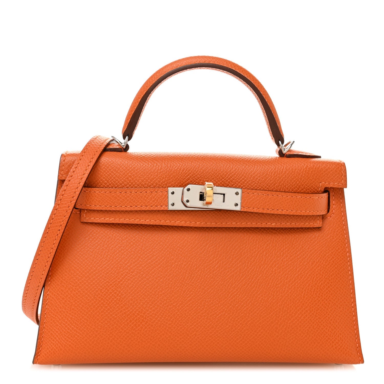 Epsom Mini Kelly Sellier 20 Orange