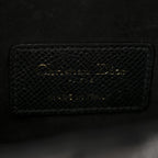 Grained Calfskin Mini Saddle Bag With Strap Black