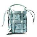 Calfskin Crystal Small Cage Bag Blue