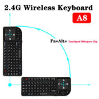 Wireless Keyboard 2.4G RF klawiatura 3 in1 Handheld With Touchpad Mouse For PC Notebook Smart TV Box -  White Backlighting-English