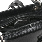 Ceramic Effect Deerskin Jeweled Swan Lady Dior Black