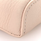 Grained Calfskin Extra Pocket Mini Pouch Creamed Honey