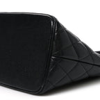 Caviar Quilted Medallion Tote Black