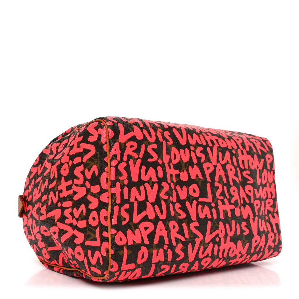 Monogram Graffiti Speedy 30 Fuchsia