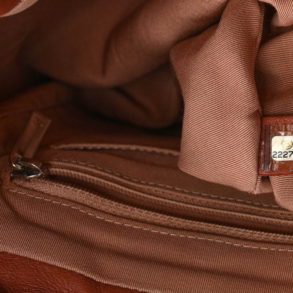 Lambskin Quilted Small Urban Spirit Backpack Brown