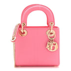 Lizard Mini Lady Dior Pink