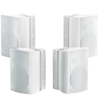 800W 6.5-Inch Outdoor Waterproof Bluetooth Speakers with HD Digital Stereo Sound System - Wall Mounted for Patio (Set of 2)