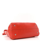 Grained Calfskin Large Sofia Satchel Sunset