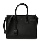 Grained Calfskin Small Sac De Jour Black