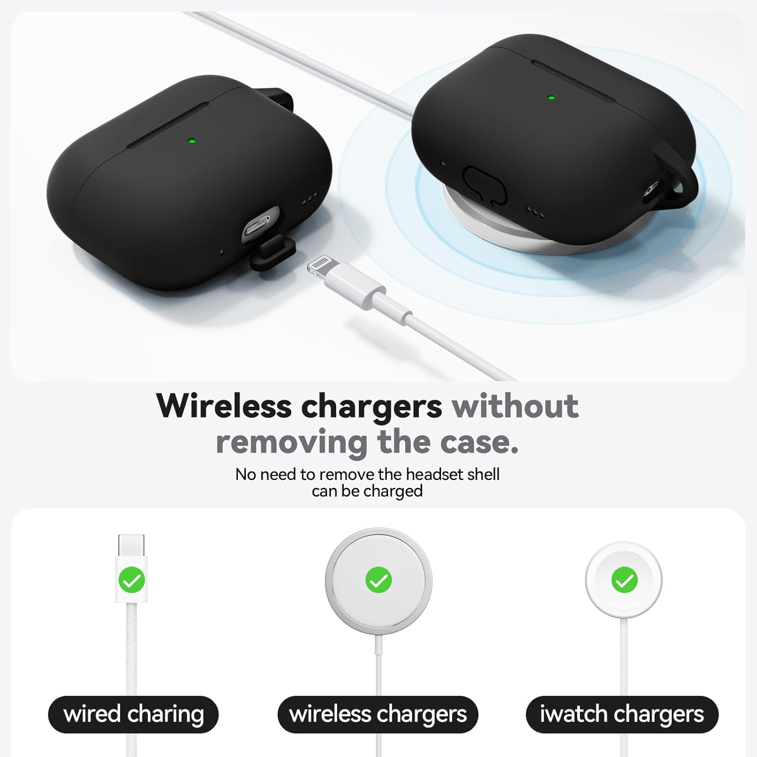 Entronix Case Compatible with AirPods Pro 3rd Gen - Soft-Touch Liquid Silicone