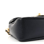 Iridescent Caviar Quilted Mini My Perfect Flap Black
