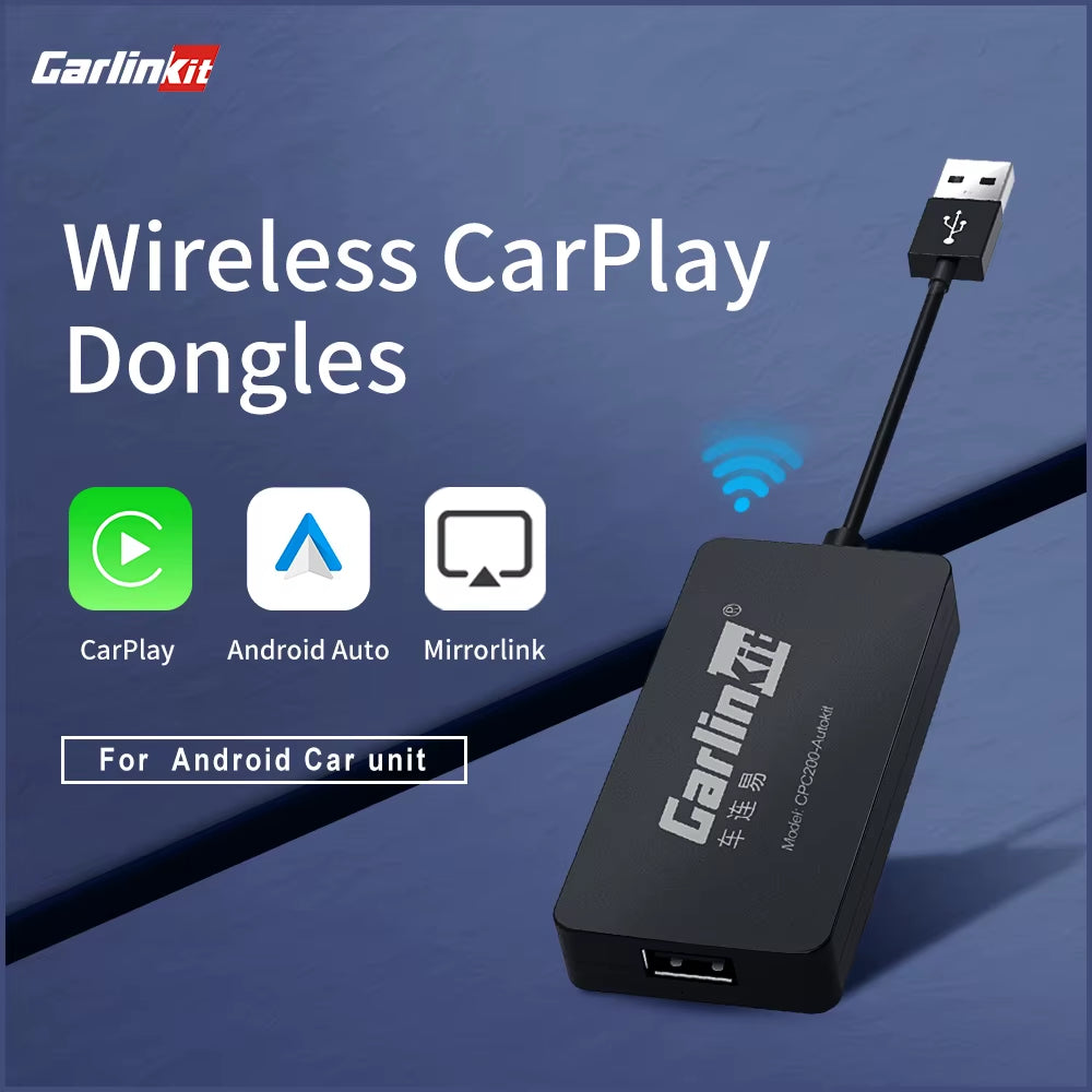 Carlinkit USB Wireless CarPlay and Android Auto Dongle with AI Box and Mirrorlink for Android Car Radios