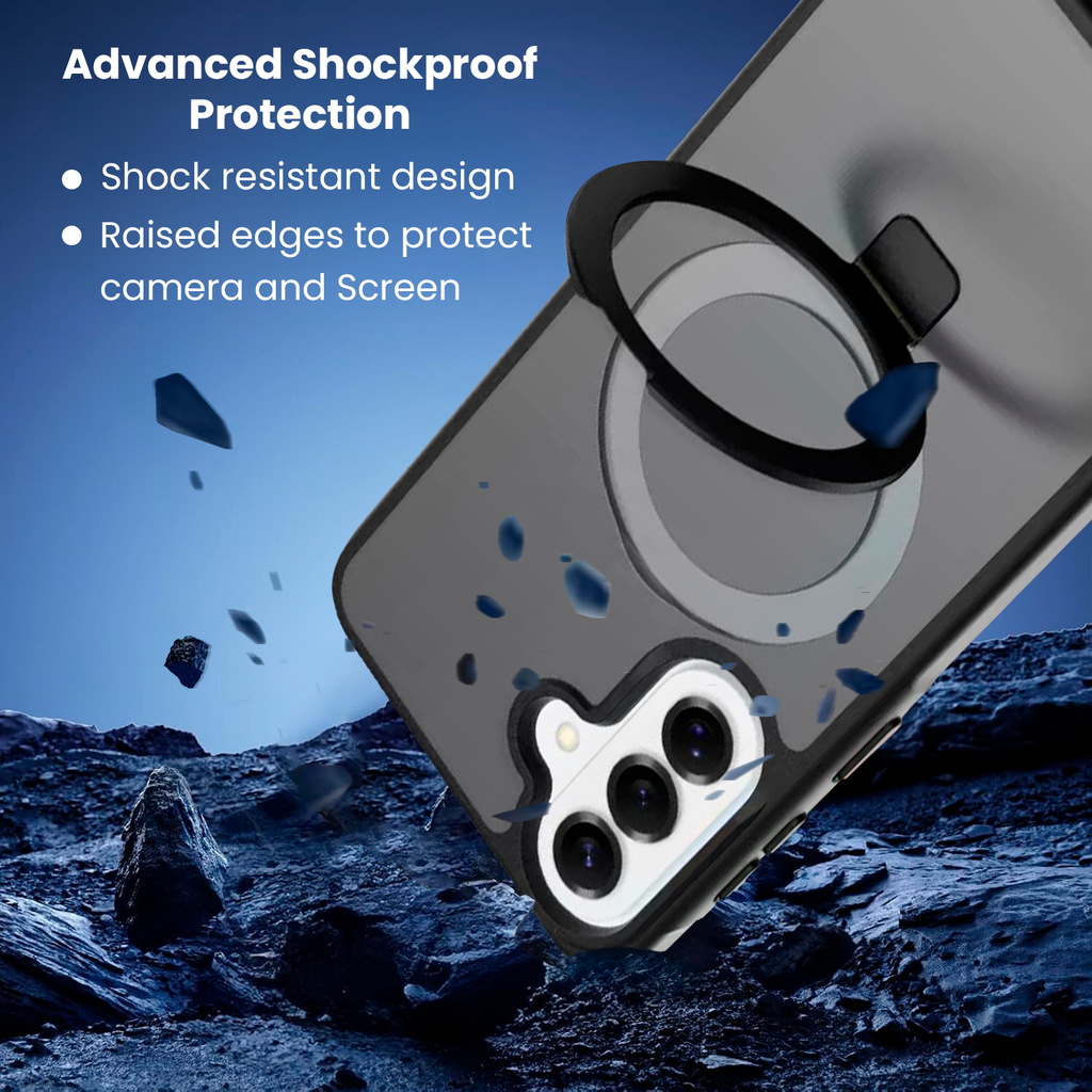 [DIS] Entronix [Magnetic] Case Compatible with Galaxy A17 - Translucent Frosted Matte Gripstand