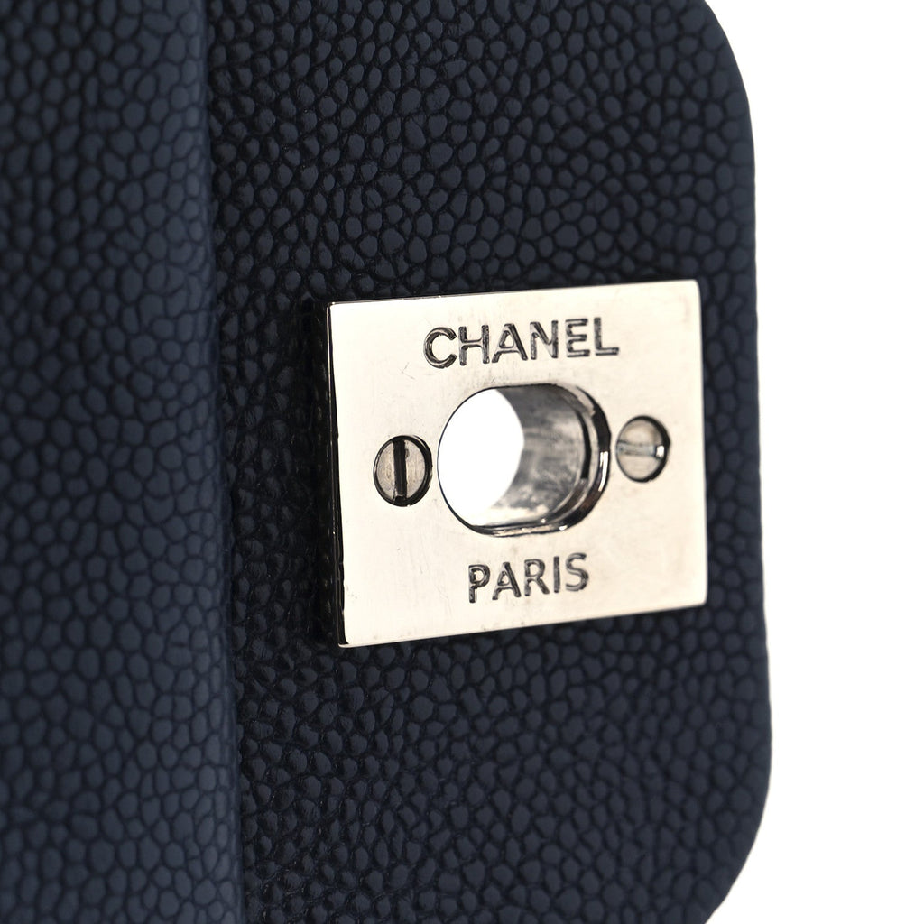 Caviar Quilted Medium Urban Companion Flap Navy