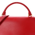 Satin Baby Grained Calfskin Small Tri-Color Trapeze Carmin
