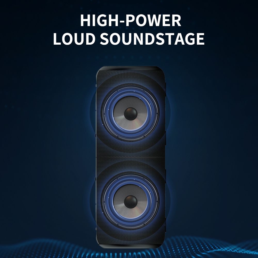 2 in 1 Portable Splittable Bluetooth Speaker, Waterproof Split Wireless Speaker Bluetooth V5.3 with 20W Loud Stereo Sound, 24H Playtime, True Wireless Pairing for Home, Outdoor or Travel