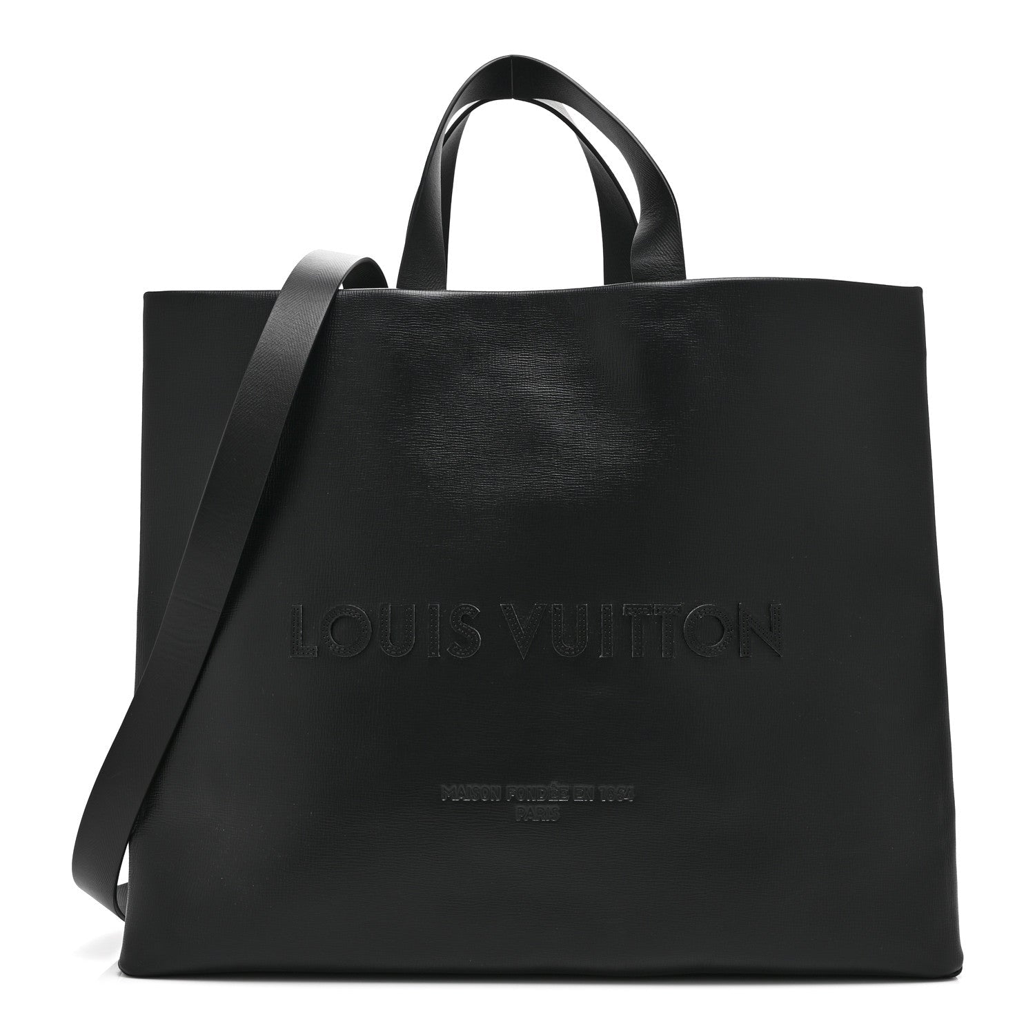 Calfskin Shopper Tote MM Black