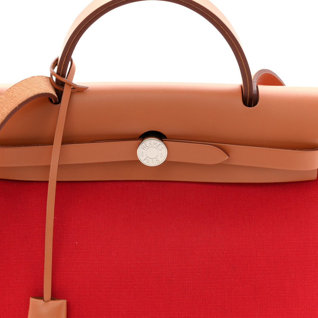 Vache Hunter Toile Herbag Zip 31 PM Rouge Tomate Natural
