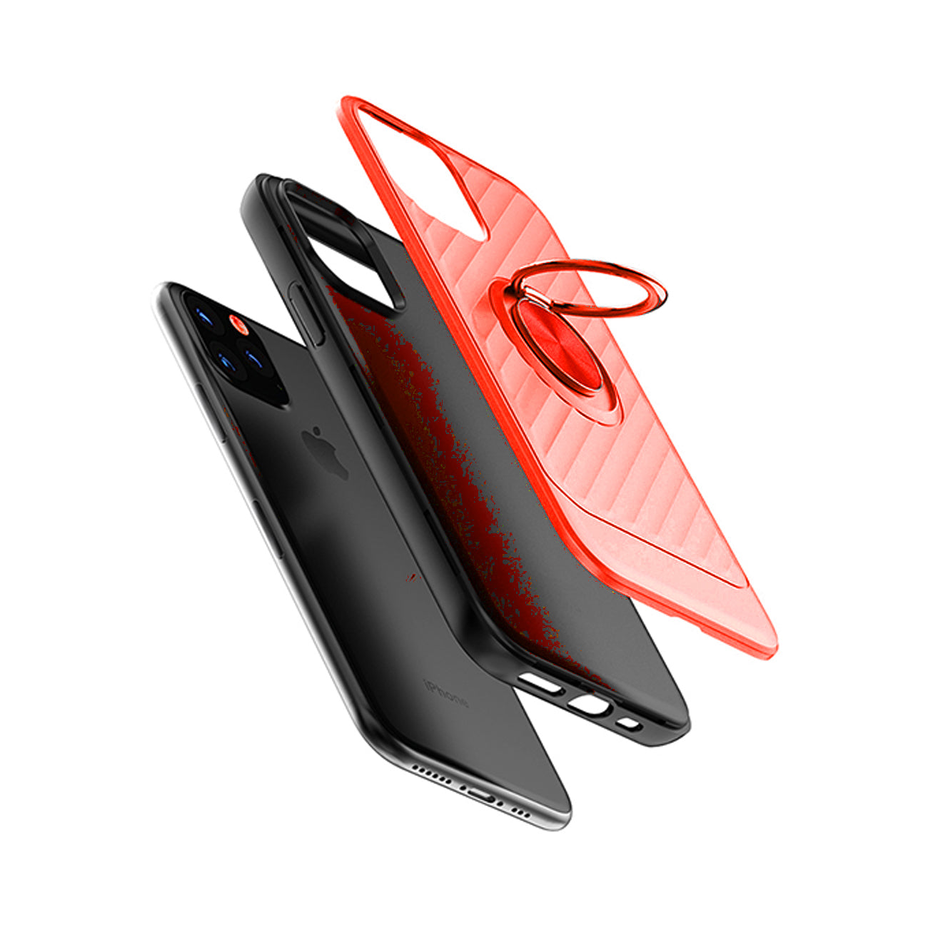 Apple Iphone 11 Pro Case With Ring Holder In Red