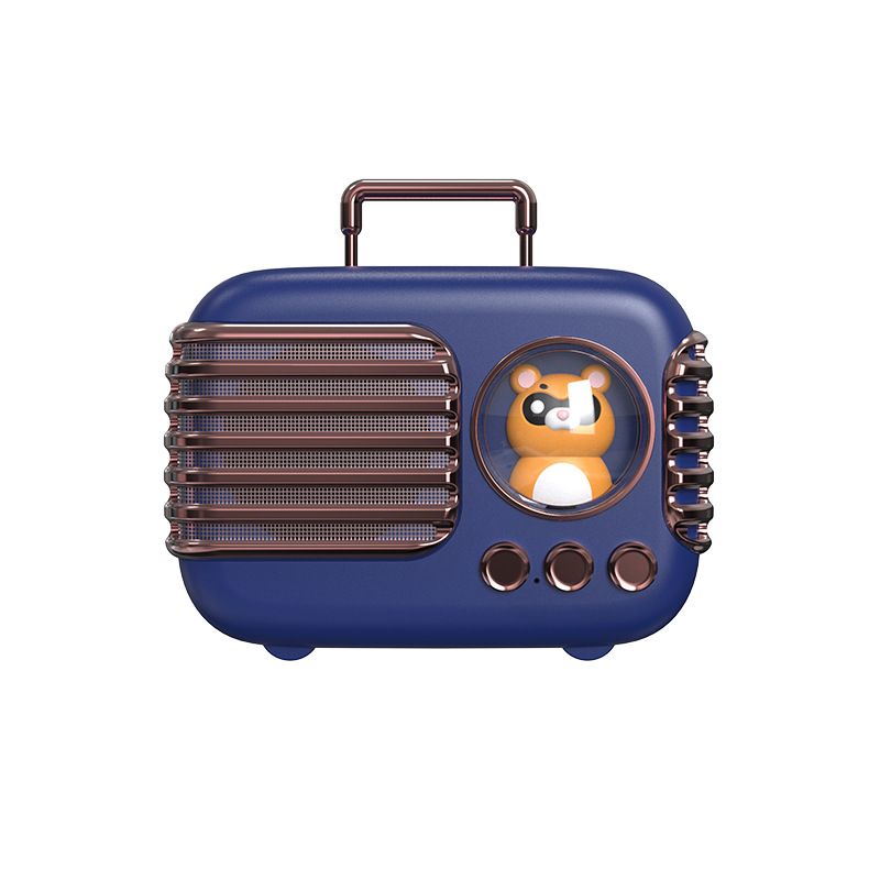 Bluetooth Speaker HM11 Classical Retro Music Player Sound Stereo Portable Decoration Mini Speakers Travel Music Player - Bear dark blue