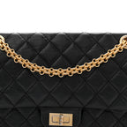 Aged Calfskin Quilted 2.55 Reissue 225 Flap Black