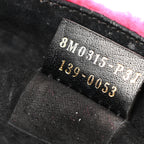 Shearling Nappa Mini Be Baguette Shoulder Bag Fuxia Black