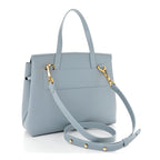 Calfskin Mini Lady Bag Grey Blue