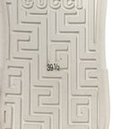 Ultralight Plume Calfskin Web Womens Ace Platform Sneakers 39.5 White