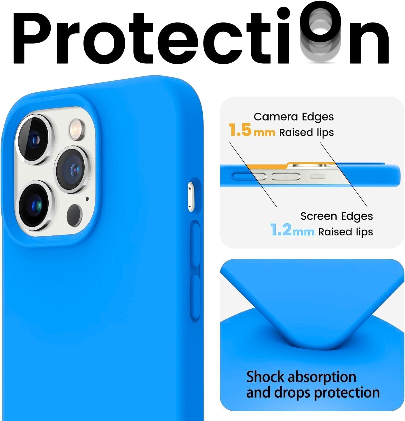 Entronix Bundle Compatible with iPhone 17 - Liquid Silicone Case, 1 Clear Screen Protector & 1 Camera Lens Protector