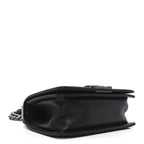 Lambskin Quilted Small Boy Flap Black