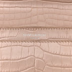 Calfskin Crocodile Embossed Medium Monogram Sunset Rose Antic