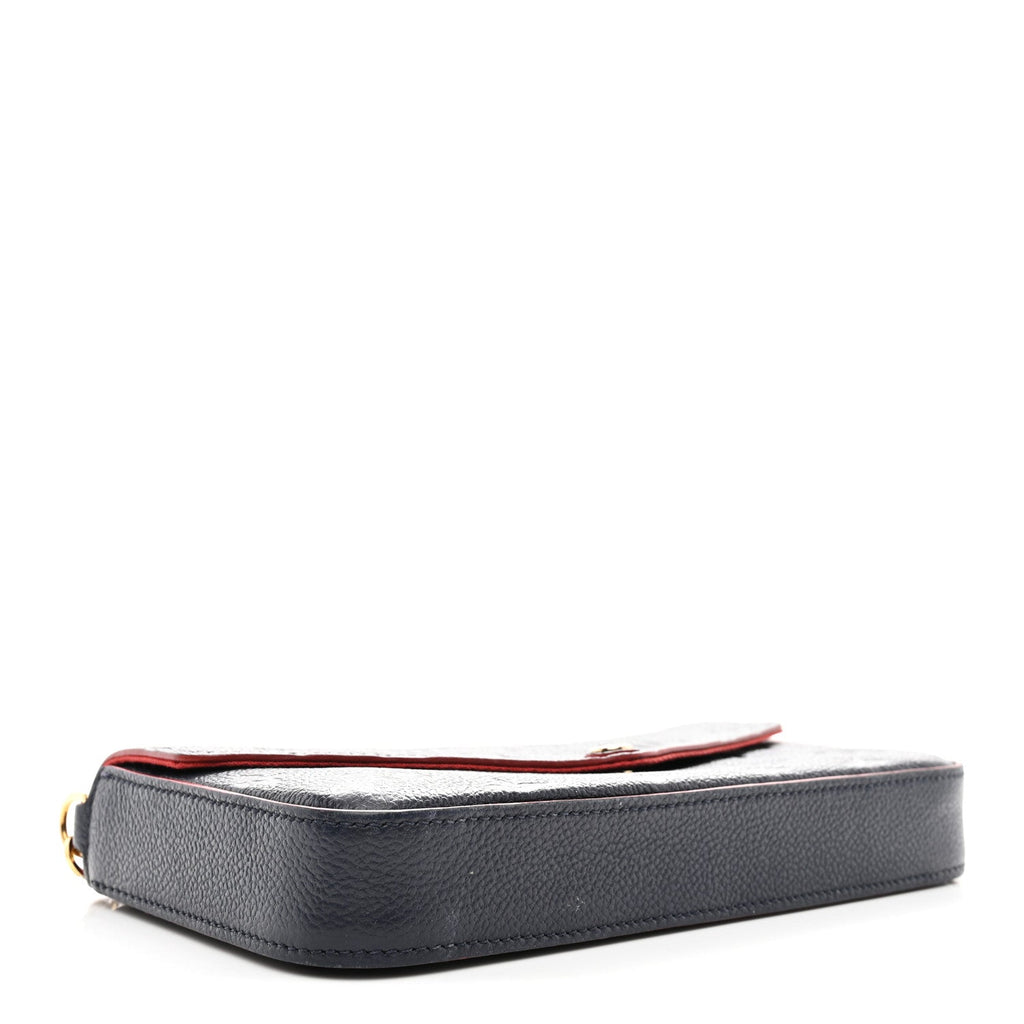 Empreinte Pochette Felicie Chain Wallet Marine Rouge