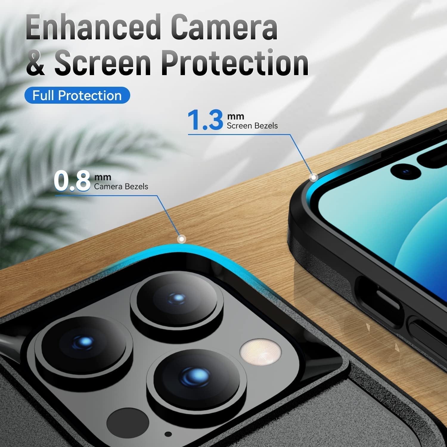 Entronix Case Compatible with iPhone 13 - Soft-Touch Dual-Layer Sleek Cover