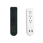 2 Pack - Versatile Multi Outlet AC Plus Fast USB Charger With Surge Protection