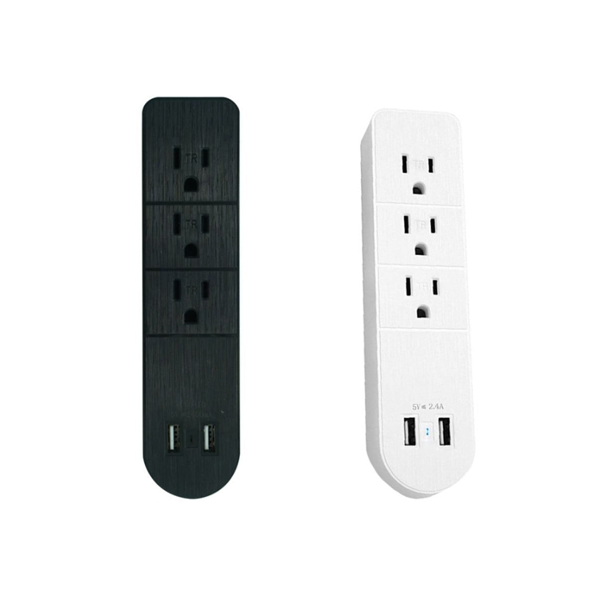 4 - Pack Versatile Multi Outlet AC Plus Fast USB Charger With Surge Protection