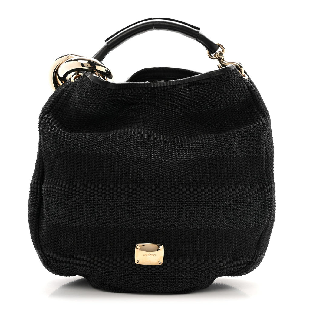 Raffia Large Sky Hobo Black