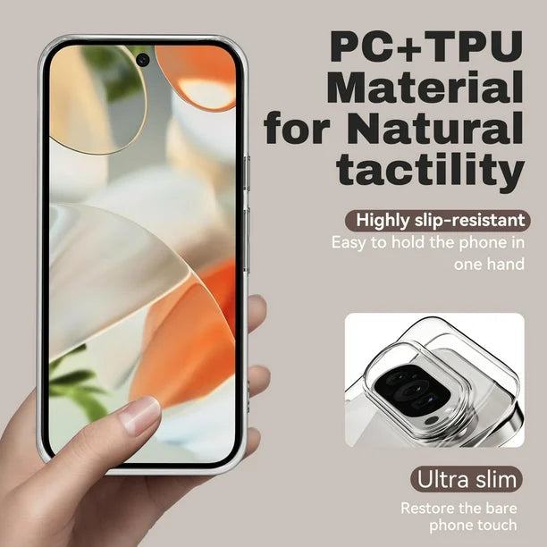 Entronix Case Compatible with Pixel 9/9 Pro - [Hard Back] Clear Cover